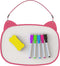 Small Magnetic Dry Erase Board 12x9'' with 5pcs Markers, Double Sided Lapboard for Kids (Pink)