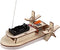 LAMCHAM Creative Wooden Remote Control Yacht DIY Hand-assembled RC Boat Toy Kit