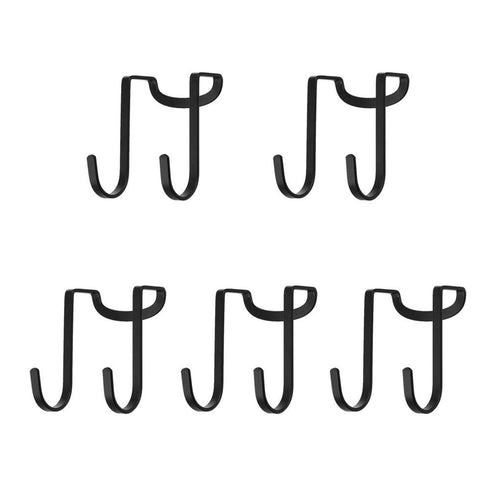 Multi-Use Over Cabinet Hook - 5 Pack Stainless Steel Over Door Double Hook for Drawer, Closet, Kitchen, and Bathroom