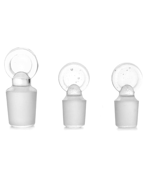 QWORK Glass Erlenmeyer Flask Set, 3 Pack Graduated Borosilicate Glass with Glass Stopper