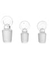 QWORK Glass Erlenmeyer Flask Set, 3 Pack Graduated Borosilicate Glass with Glass Stopper