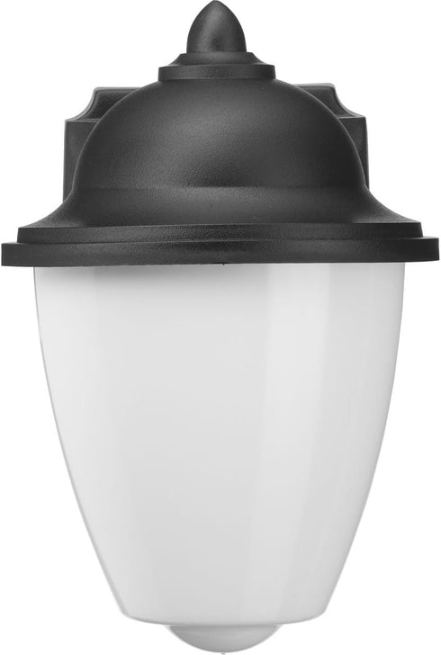 1-Light Progress Lighting Polycarbonate Outdoor White Acrylic Shade Traditional Outdoor Wall Lantern Light Textured