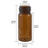 10ml Amber Glass Vials with Screw Caps and Plastic Stoppers, Leak-Proof Small Brown Liquid Sample Vial, 50PCS