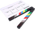 Hilitchi Acrylic Plastic Slate, 25x30cm/10x12" Dry Erase Director's Film Clapboard with Color Sticks