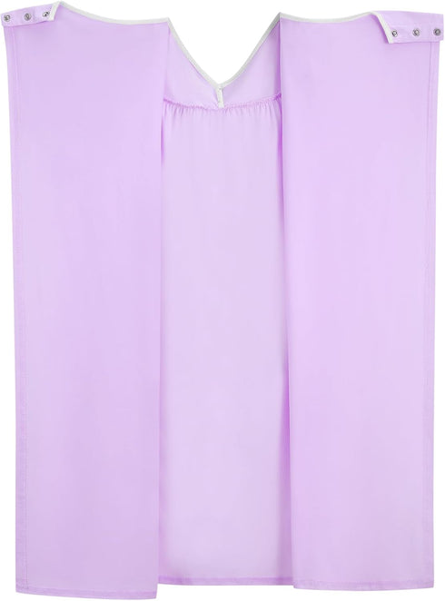 Women's Adaptive Hospital Gowns with Open Back - Soft Cotton, Short Sleeve, Ideal for Post-Surgery