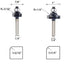 6PCS Set 6 3/8" 1/4 2-in-1 Trimming Roundover Router Bit with Extra Guide Bearings, Shank Carbide Edge Forming Bits