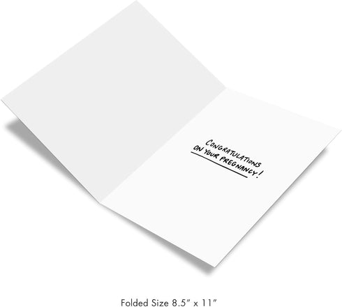 NobleWorks New Baby Girl or Boy, Newborn Congratulations Card with Envelope, 8.5 x 11 Inch