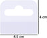 BLUECELL 200 Pieces Clear Slot Hole Adhesive Custom Hang Tabs, 1 3/4" x 1 1/2" for Retail Display