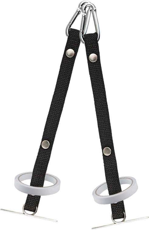 4pcs Tape Thong for Tool Belts, Black Electrical Tape Holder Hooks, Polyester Chain Strap for Small Electrical Tape
