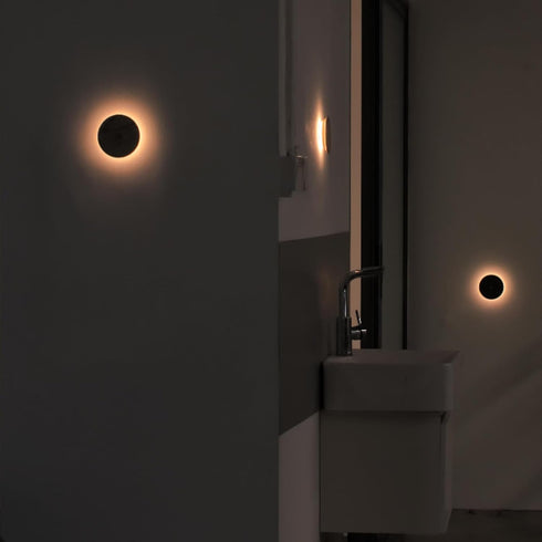 Motion Sensor Night Light Wood, Rechargeable Battery-Powered Magnetic Stick-On Night Light Wall Light for Indoor