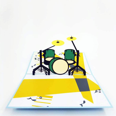Band Drum 3D Pop Up Birthday Card - Happy Birthday Pop Up Card, Music Teacher Gift, Musician, Student, Graduation