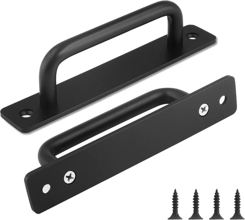 2 Pack Barn Door Pulls 5 Inch Garage Handles Long Base Handle Pull with Mounting Screws (128mm, 2 Pack)