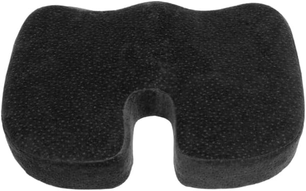 HomeStock Memory Foam Seat Cushion - Black Orthopedic Support for Sciatica, Back