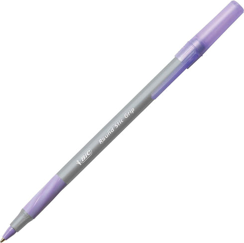 Medium Ultra Round Stic Grip Ballpoint Stick Pen - 12/Pack