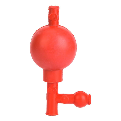 Lab Rubber Suction Bulb, 3 Openings Quantitative Pipette Filler, Elastic Rubber for Industrial Agricultural Laboratories
