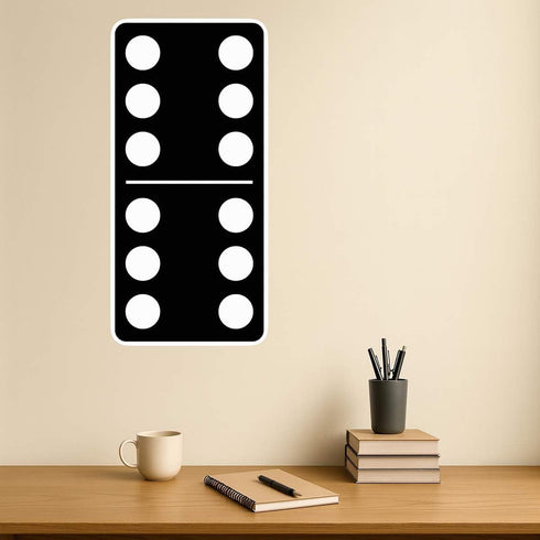 Azeeda (720mm) (DW00182458) 'Domino Game Tile' White Premium Vinyl Decal Sticker Waterproof, Durable & Easy to Apply