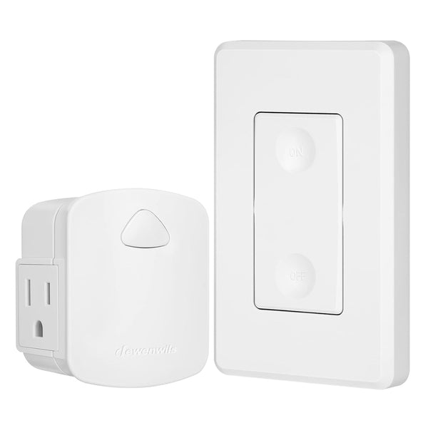 DEWENWILS Wireless Light Switch Remote Control Outlet, Remote Power Wall Switch for Lamps, 15 AMP Heavy Duty