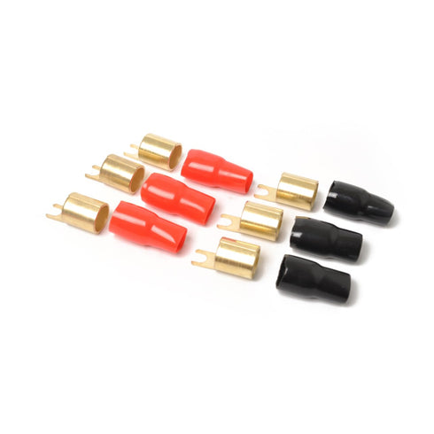 3 Pairs Wire Connector, 0 Gauge Spade Connector Crimp Barrier Spades, 0/1 to 0 Gauge Offset Terminals, Electric Wire