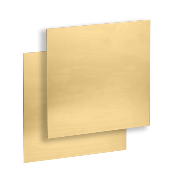 2 Pcs Brass Plate Sheet, 6" x 6" x 20 Gauge Brass Shim Stock for Hobby Craft and Jewelry Making
