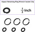 (8+8 Sets) 1/2 & 3/8" Impact Retaining Ring Clip with O-Ring for Milwaukee Electric Pneumatic Wrench