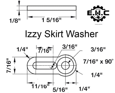 Izzy Skirt Washer/Adjustable Washer/Table Connector/Drawer Front Connector/All Hardware Included Pack of 2 by E.H.C.