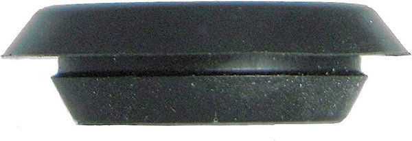 Caplugs Flush Mount Black Plastic Body and Sheet Metal Hole Plug, 0.5 inch, Qty 25
