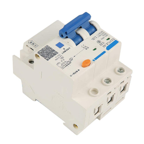Oumefar Circuit Breaker, RCCB 2P + N Leakage Protection 32A Miniature Disconnect Switch, 30mA High Sensitivity RCD