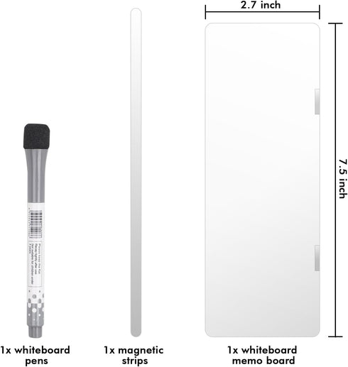 Dry Erase Monitor Memo Board - Whiteboard Memo Board for Computer Monitor with Magnetic Pen, 7.5x2.7