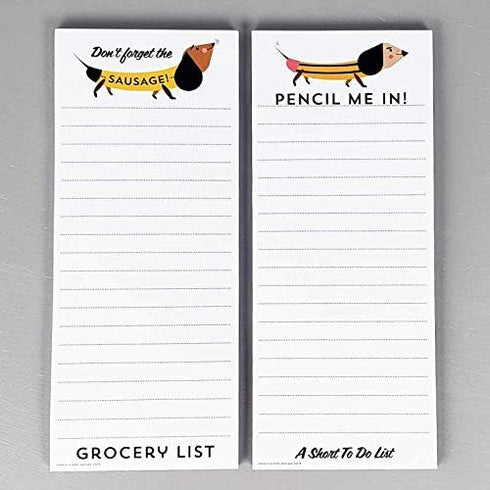 Nancy Nikko Dachshund Refrigerator Notepads - Set of 2 for To Do List and Grocery List