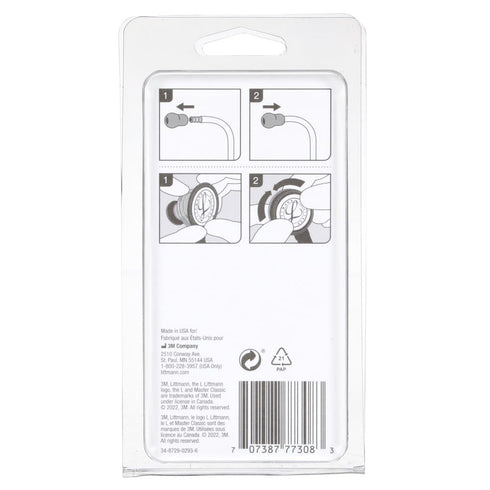 3M 40023 Littmann Stethoscope Spare Parts Kit Gray, Compatible with Master Classic II, Includes Snap Tight Soft-Sealing
