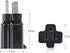 NEMA 5-15P to 5-15/20R Adapter, 15 Amp Household Plug to 20 Amp T-Blade Female Adapter