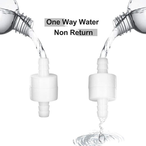 Feelers 1/4" One Way Inline Check Valve Non-Return for Air Water Gas, Ozone Resistance PVDF, Pack of 4