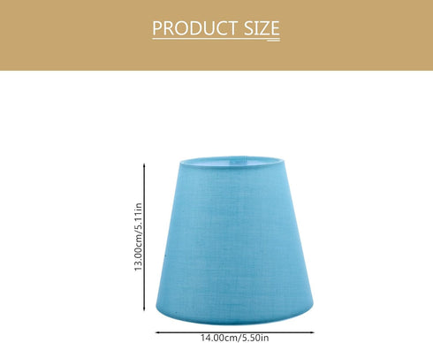 CTIRCHIU Fabric Lamp Shade Clip-On for Table Lamps and Floor Lights, Small Light Blue Fabric Lampshade Replacement