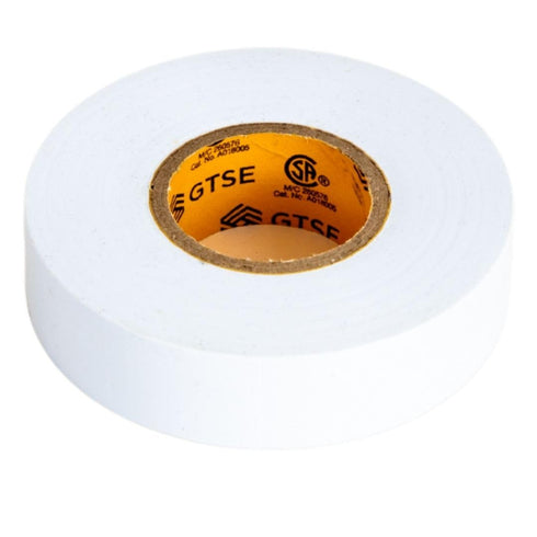 GTSE 10-Pack White Electrical Tape, Waterproof Industrial Grade Vinyl, 3/4 in x 66ft