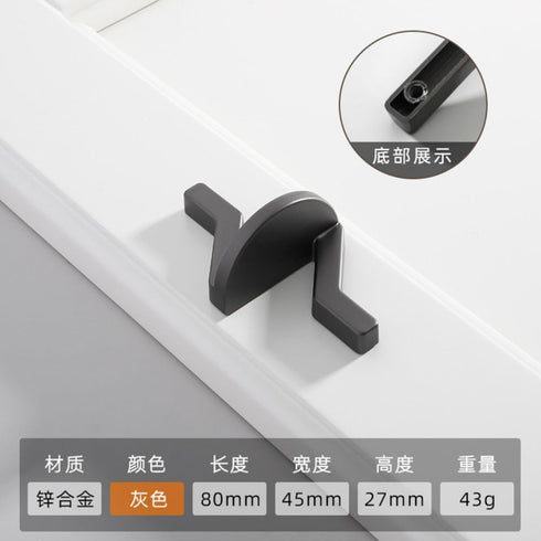 SKFGNX Handle,6665 Gray Copper Color Simple Cabinet Drawer Bedside Table Handle Shoe Cabinet Wardrobe Furniture zinc