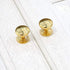 Set of 6 Modern Round Cabinet Hardware Knob, Kitchen Drawer Dresser Handles, Gold, Single Hole Pull for Furniture