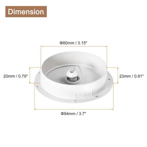 uxcell 2Pcs 3 Inch/80 mm ABS Desk Cable Hole Cover, White Cord Grommet for Office PC Desk Cable Organizer