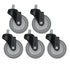 Rocky Mountain Goods Rubber Wheels for Office Chairs, Set of 5 Heavy Duty Quick Roll Casters, Smooth Quiet Glide for
