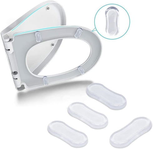 Juroicessry 5Pcs Toilet Seat Bumpers, Universal Toilet Lid Bidet Replacement Bumper Kit Silicone Rubber Bumpers