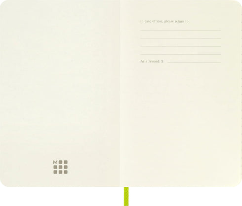 Moleskine Classic Notebook, Soft Cover, Pocket (3.5" x 5.5"), Ruled/Lined, Lemon Green, 192 Pages