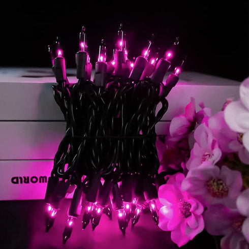 35 Count 8.5 MULTI-SPARKING Halloween Lights Purple - Incandescent Purple Mini String Lights for Indoor/Outdoor