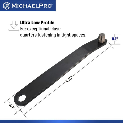 MichaelPro 5-Piece Ultra Low Profile Offset Screwdriver Set, Slim Angled Star Drivers T20, T25, T27, T30, T40