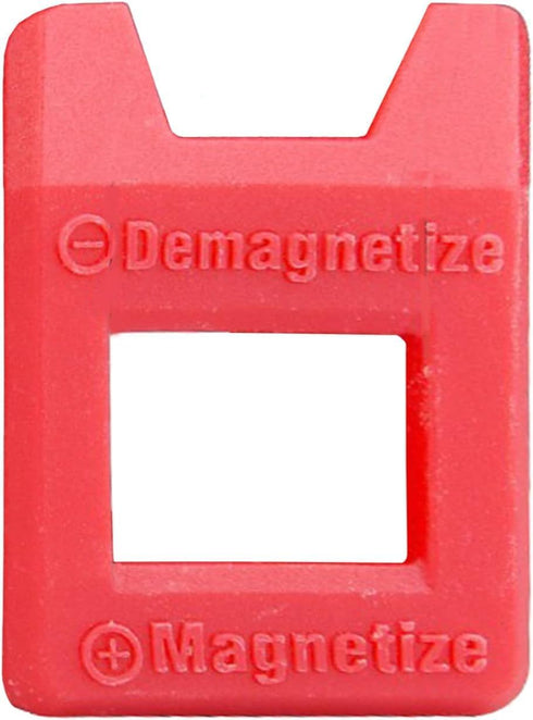 Red Bit Magnetizer & Demagnetiser, Universal Tool for Screwdrivers Bits & Tool Tips, ABS Material
