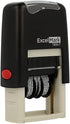 ExcelMark Self-Inking Rubber Date Stamp - Compact Size with Red Ink