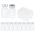 2ml Glass Vials for Injection with Self Healing Injection Port, Transparent Sealed, Empty Vials for Injection (10, 2ml)