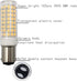 10W BA15D Bulb 6 Pack Dimmable Bulb 80W Bulbs T3 T4 Bulbs 6000K 1000LM Bulb Lxcom Lighting LED Corn Double Contact