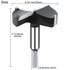 Carbide Forstner Drill Bit 2-3/4 Inch, Tipped Bit for Wood Drilling, Hinge Cutter Tool Kits for Hard Wood, Plywood,