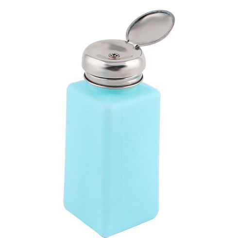 uxcell Metal Cap Plastic Lab Press Pumping Liquid Bottle Dispenser, 250ml, 2pcs Blue