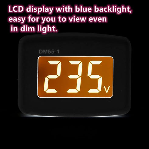 Diyeeni 1Pcs Plugin LCD Digital AC 80300V Voltmeter DM551 110V/220V Household Electrical Instruments Voltage Testers for US Plug by Diyeeni