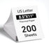 MT610 M832 Thermal Paper 8.5 x 11 200 Sheets for M08F-Letter, M832,